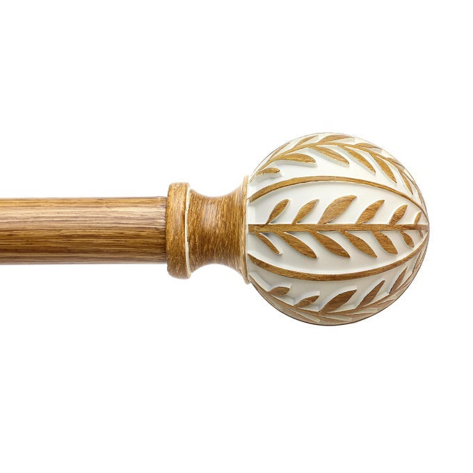 BOHO WOOD CURTAIN RODS FOR WINDOWS 48 TO 84 INCH1 ADJUSTABLE HEAVY DUTY WINDOW CURTAIN ROD WITH IMITATION WOOD GRAIN FINIALSRUSTIC DECORATIVE DRAPERY RODS SETSIZE3688MAPLE WOOD