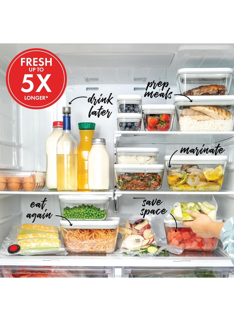 Zwilling ZWILLING Fresh  Save Medium Vacuum Sealer Container Airtight Food Storage Container Meal Prep Container BPAFree Grey  - Image 2