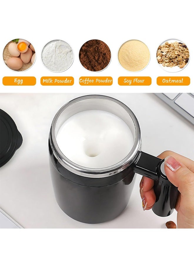 Bukela Self Stirring Mug, 380ml Self Stirring Coffee Mug Rechargeable Electric High Speed Mixing Cup Automatic Magnetic Electric High Speed Mixing Mug Electric Mixing Mug for Coffee/Milk  - Image 4