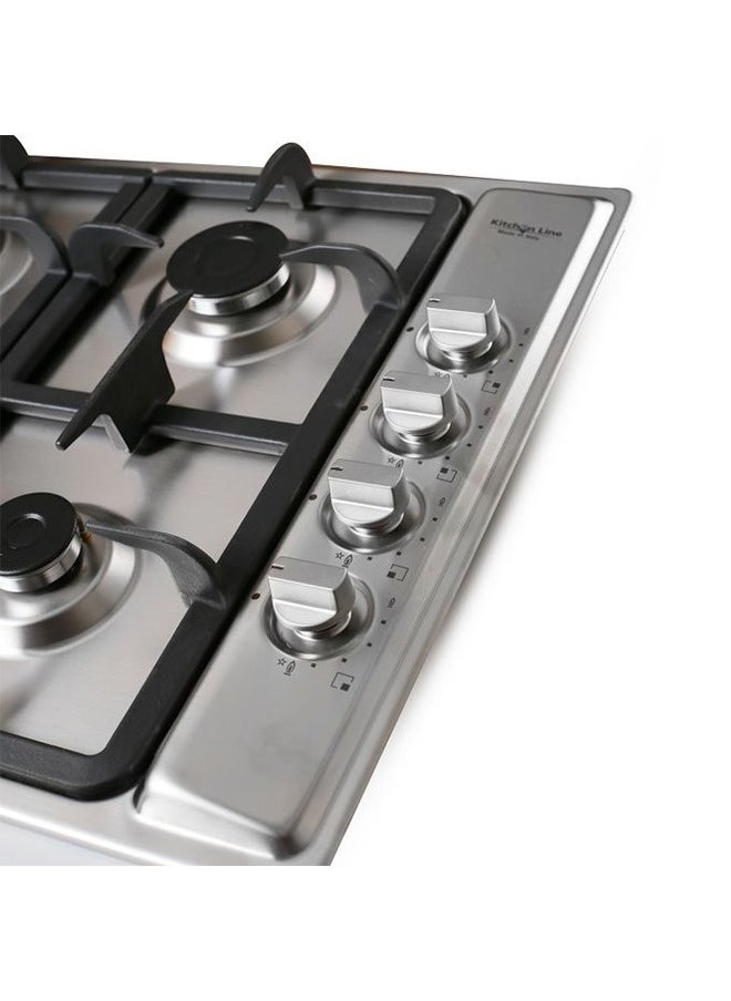 kitchen Line Italian Weight Surface - 4 Gas Stoves - 60 cm - Connected - Steel - G4014  - Image 2