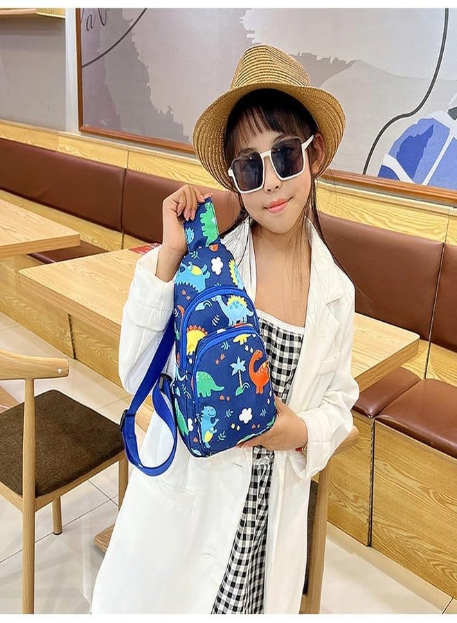 Hiflyer Kids Crossbody Sling Bag, Small Nylon Travel Cartoon Bag (Blue) - Image 5