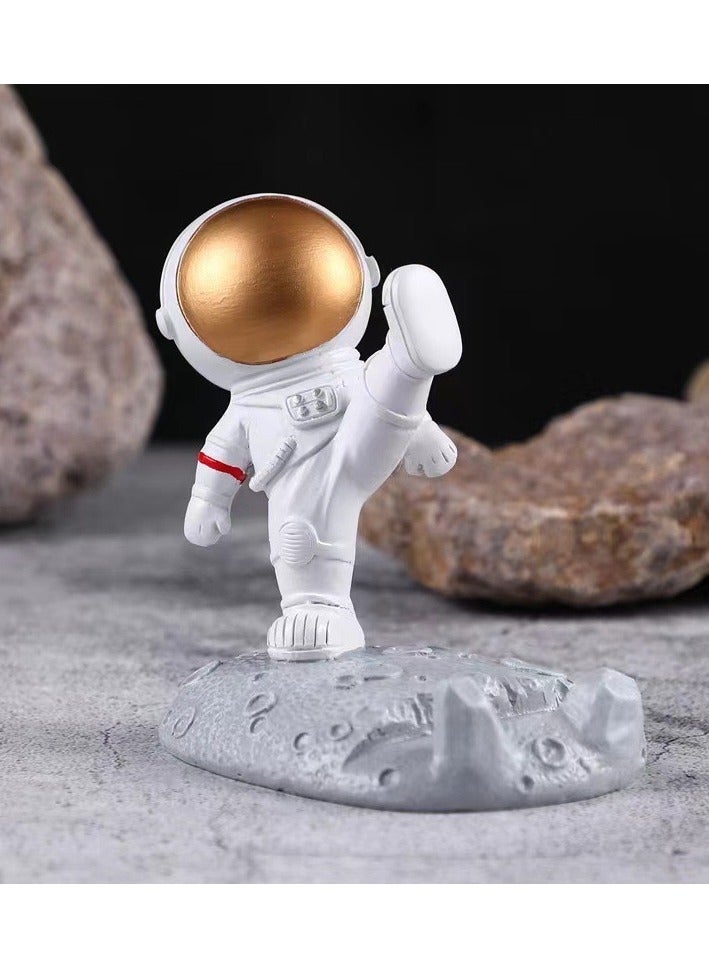 حامل سيارة، مرح رائع فريد 3D كرتوني لطيف تصميم متوافق مع جميع الهواتف الذكية للأطفال هدية ديكور المنزل (الكونغ فو قدم الذهب) - Image 3