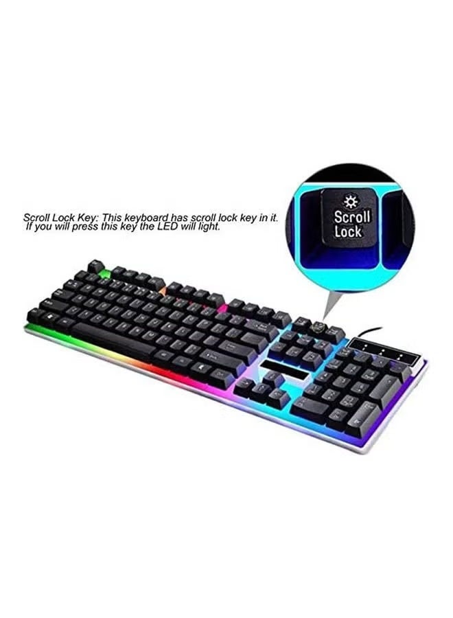Flexible Polychromatic LED Backlit USB Wired Gaming Keyboard Mouse Set - Image 2