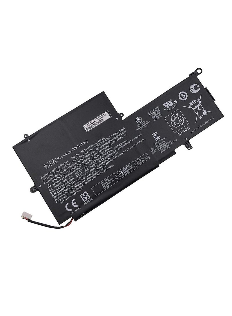 زيكسين بطارية بديلة للكمبيوتر المحمول PK03XL بقوة 11.4 فولت و56 واط في الساعة لجهاز HP Spectre Pro X360 Spectre 13 PK03XL HSTNN-DB6S 6789116-005 - Image 1