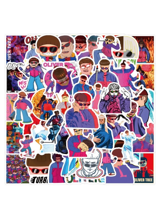 NIBEMINENT 60 Pcs Oliver Tree Deco Kit Waterproof Stickers, High Definition Printing Bright Colors, Suitable for Laptop Skateboard Luggage Water Bottle Guitar DIY  - Image 2
