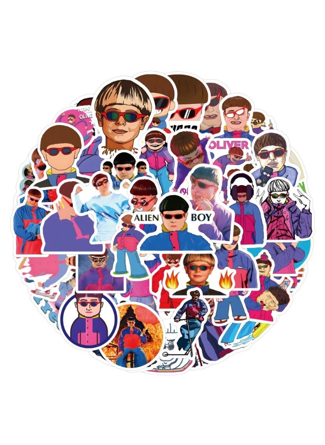 NIBEMINENT 60 Pcs Oliver Tree Deco Kit Waterproof Stickers, High Definition Printing Bright Colors, Suitable for Laptop Skateboard Luggage Water Bottle Guitar DIY  - Image 1