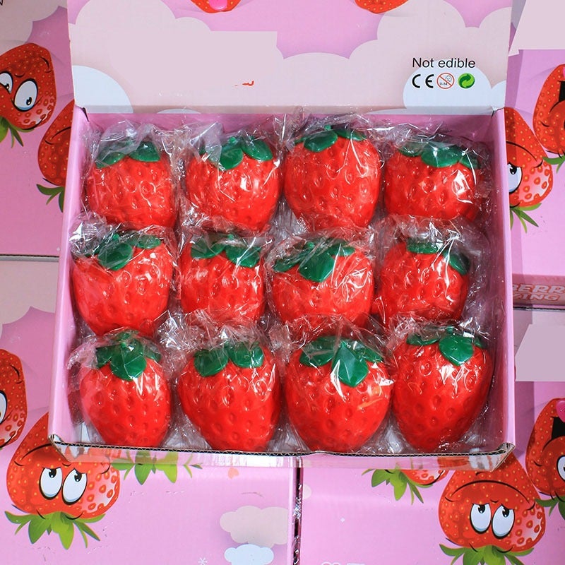 Strawberry Squishy Toy Stress Relief TPR - Image 4