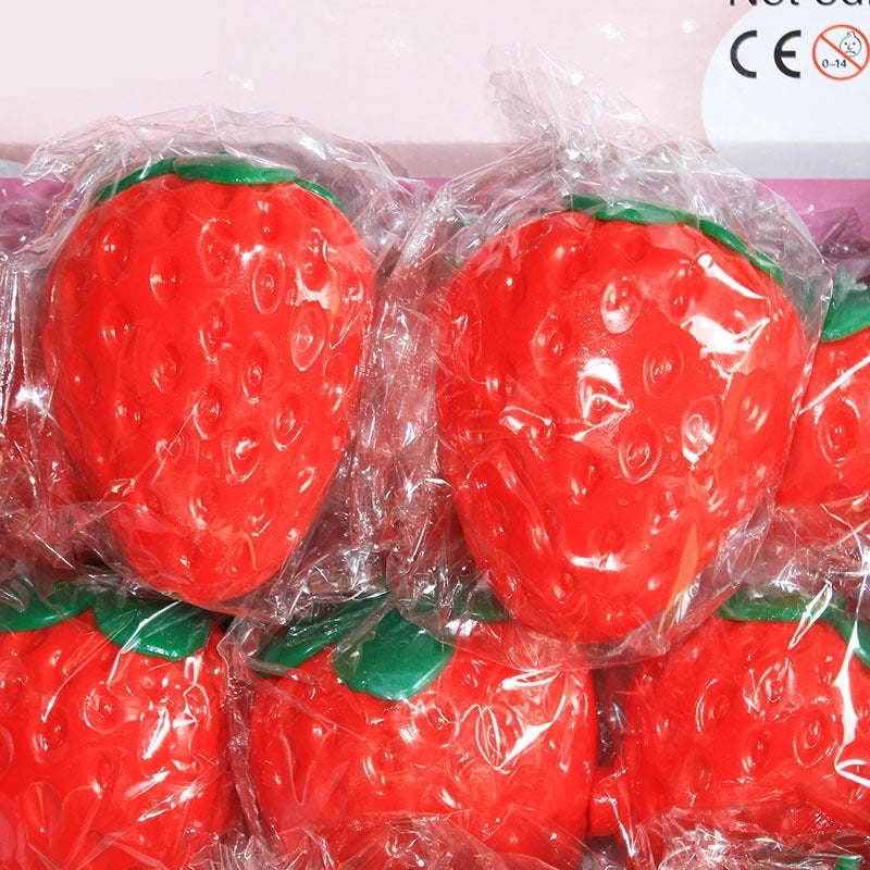 Strawberry Squishy Toy Stress Relief TPR - Image 2