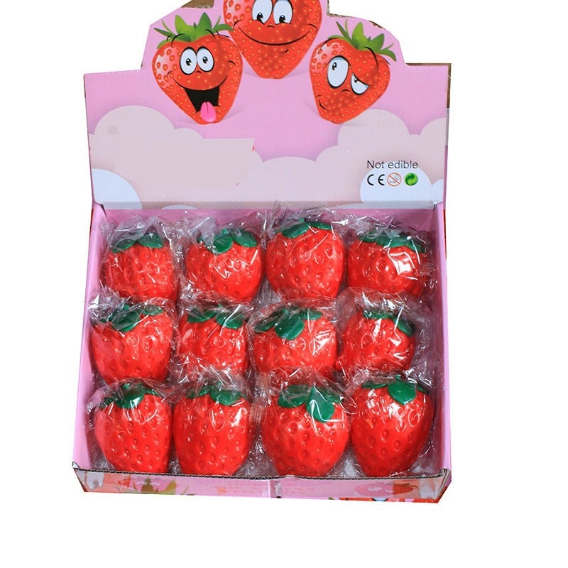 Strawberry Squishy Toy Stress Relief TPR - Image 5