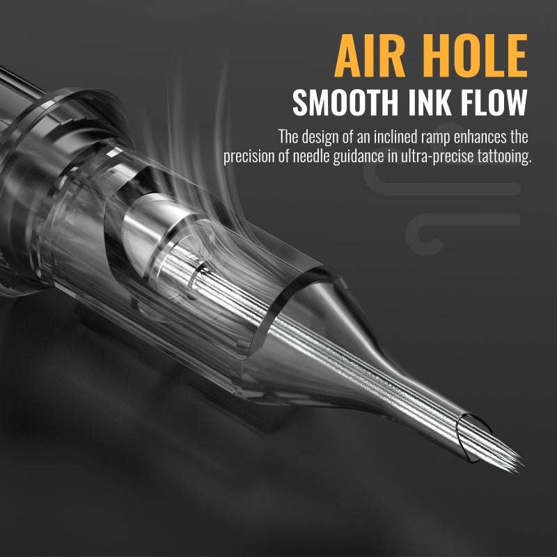 Wormhole Tattoo 50Pcs Tattoo Needles Long Taper Assorted Disposable Tattoo Cartridge Needles Mixed 5RL 7RL 9RL 5RS 7RS 9RS 15M1 21M1 15RM 21RM Round Liner Shader Magnum Round Magnum - Image 3