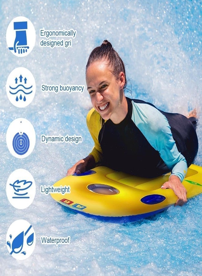 Kresal Inflatable Boogie Board for Kids, Portable Inflatable Surf Body Board with Handles, Lightweight Soft Body Board for Slip and Slide, Pools, Beaches, Swimming - Image 4