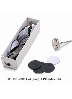 100Pcs Sandpaper Disc And 1Pcs Metal Bit 332 Shank Replaceable Pedicure Sanding Disc Bit For Dead Skin Callus Removal Electric Foot File Tools (240(Fine)) - pzsku/Z0226938ED624373F4223Z/45/_/1721027407/d3119485-7999-4ad4-a39b-2527aaf278d2