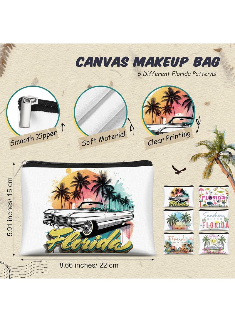 Reginary Reginary 6 Pcs Texas Cosmetic Bag Souvenir Gifts California Souvenir Makeup Bag Florida Souvenir Gifts Zipper Pouch for Women Traveler Party Favors  - Image 2