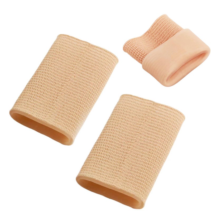 20LY Ankle Gel Sleeves with Cushion Support Elastic Sleeves for Ice Skating, Hockey, Hiking Nude Color Non-Slip 1 Pair - Image 1