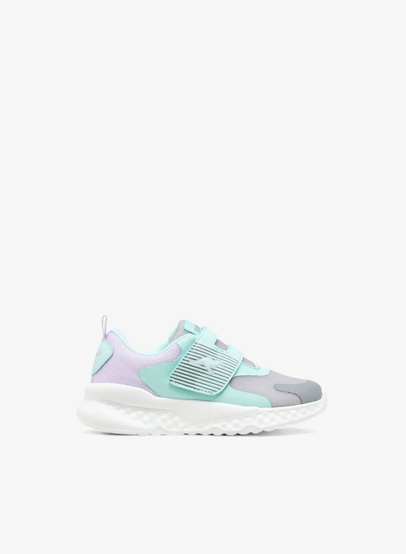 kangaROOS Girls' Colourblock Sports Shoes with Hook and Loop Closure