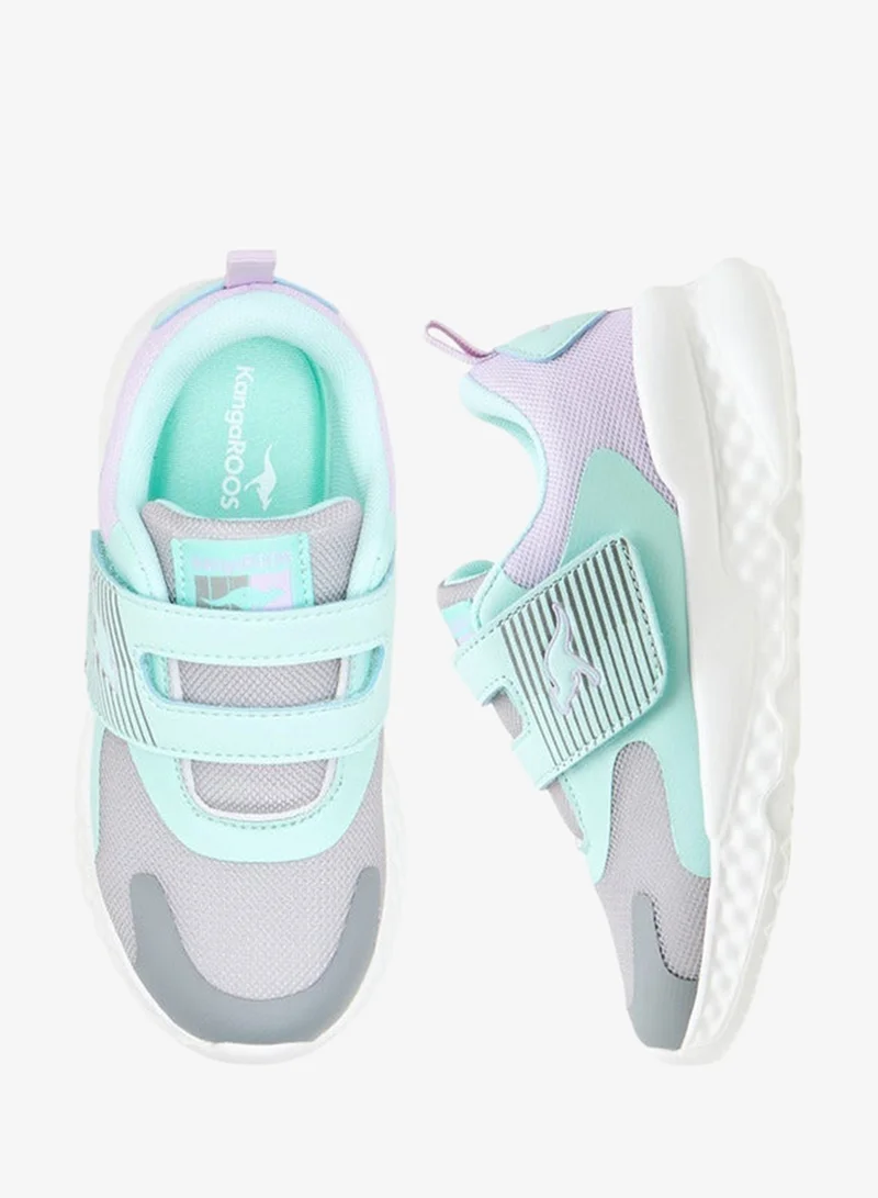 kangaROOS GREY Girls' Colourblock Sports Shoes with Hook and Loop Closure for Women | Best Price UAE