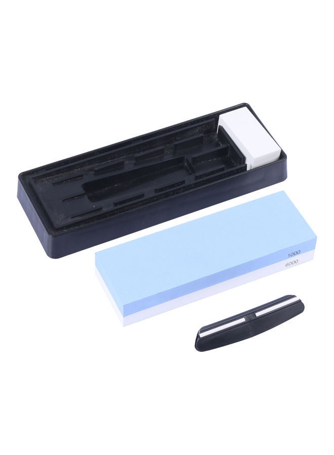 NIBEMINENT 1 x 1000/6000 Grit Whetstone, Silicone Holder Plastics Base, White Stone Correction, Black Angle Guide Multicolour 24.00 X 6.50 10.50cm - Image 2