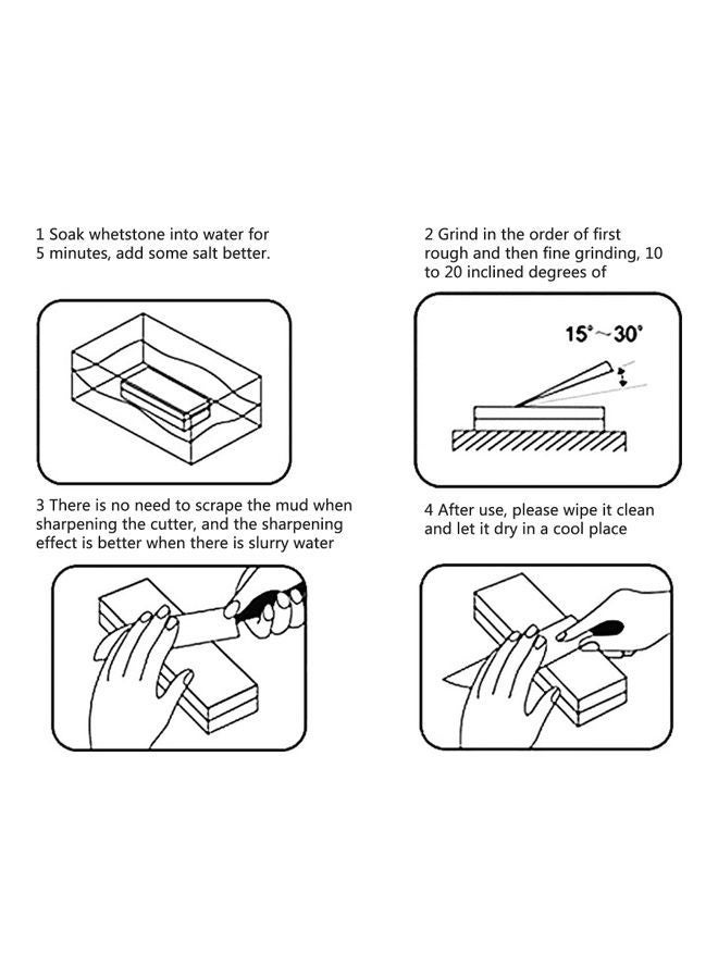 NIBEMINENT 1 x 1000/6000 Grit Whetstone, Silicone Holder Plastics Base, White Stone Correction, Black Angle Guide Multicolour 24.00 X 6.50 10.50cm - Image 3