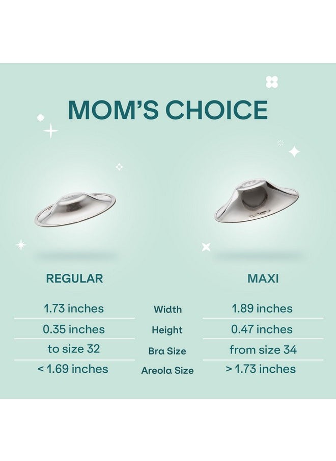 Koala Babycare - Koala Babycare The Original Nursing Cups 999 Silver - Nipple Shields for Nursing Newborn - Breastfeeding Essentials Protect and Soothe Cracked Nipples - Maxi Size - Image 1