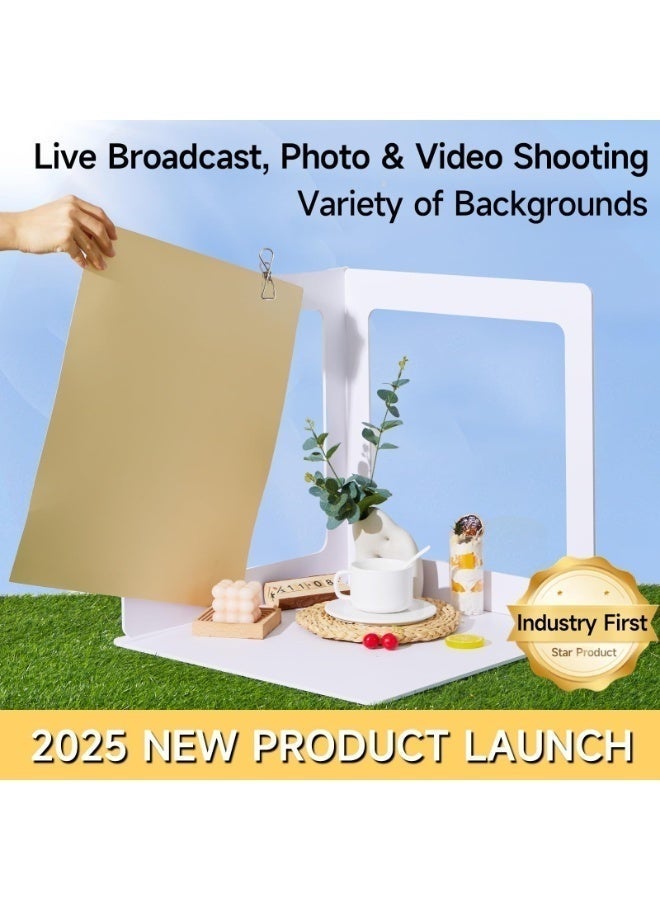 WALALLA Product Photography Backdrop Board Kit, Tabletop Photo Background Set with 2 Support Frames, 1 Backdrop Board, 6 Background Papers and 6 Shadow Pattern Papers for Food, Jewelry, Cosmetics and Small Items - Image 4