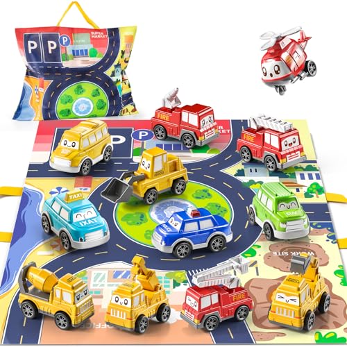 TEMI Toddler Pull Back Car Toys for 1 2 3 Year Old Boy Girl 12 Pieces Baby Toy Cars with Play MatStorage Bag Baby Toys 1218 Months Birthday Gifts for Toddler Toys Age 12 - Image 5