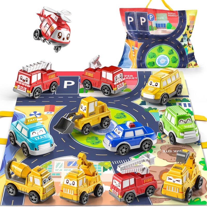 TEMI Toddler Pull Back Car Toys for 1 2 3 Year Old Boy Girl 12 Pieces Baby Toy Cars with Play MatStorage Bag Baby Toys 1218 Months Birthday Gifts for Toddler Toys Age 12 - Image 4
