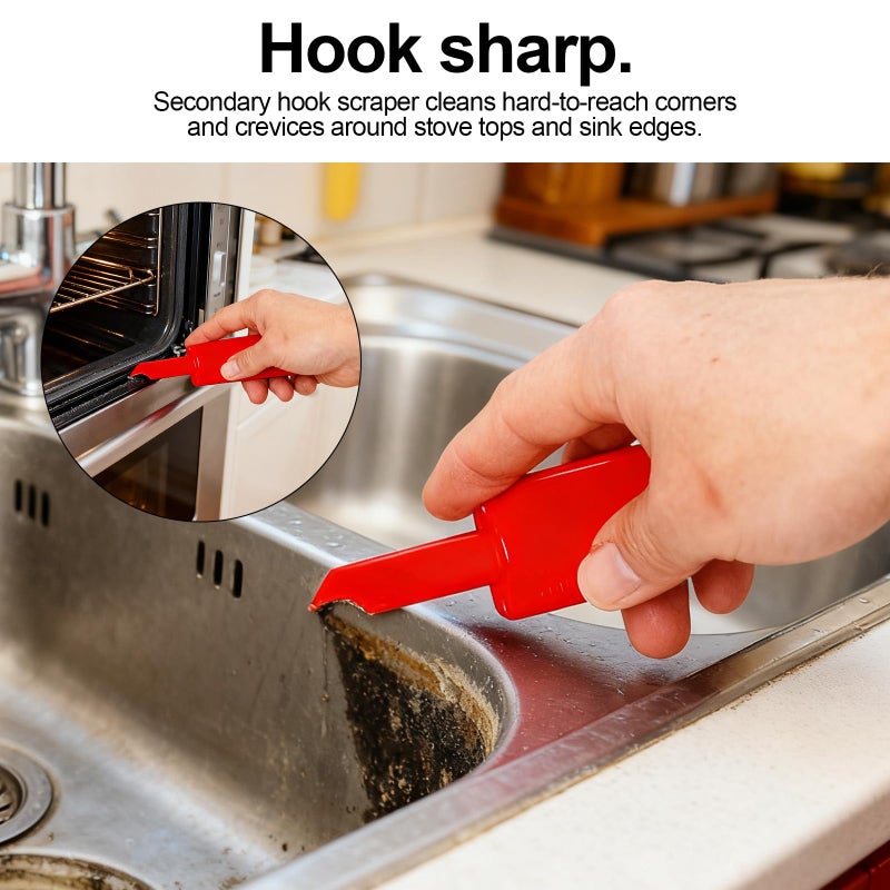 Zsiey Kitchen Deep Cleaning Tool Kit, 2-Cut Cleaner with Dual Colors - Colored Handle for Stove/Grout/Desktop Crimps, Perfect for Kitchen and Home deep Cleaning - Image 3