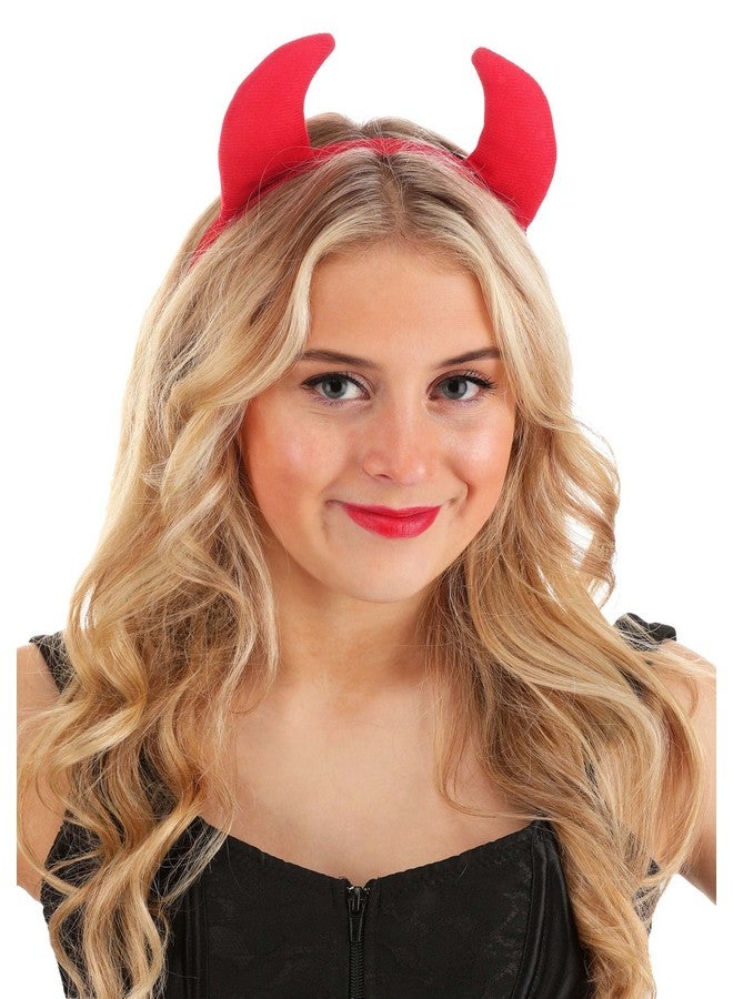 elope Red Devil Horns Headband Standard For Womens And Adults - Image 1