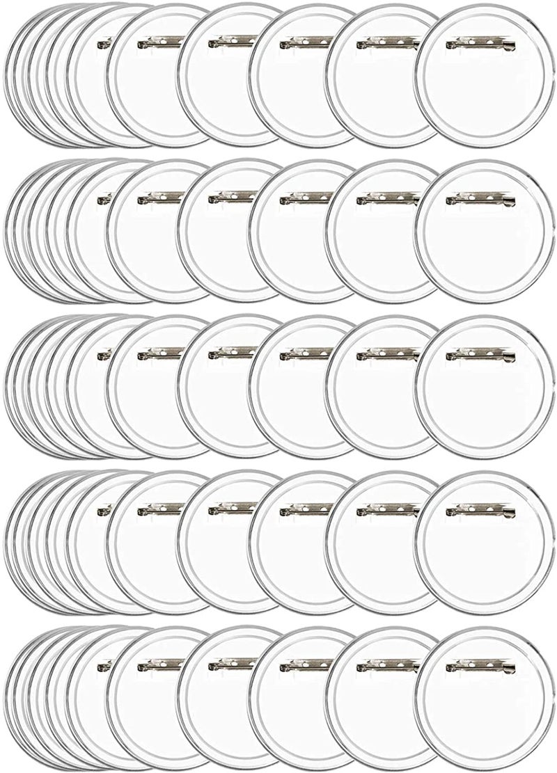BUYGOO 50 قطعة 24 بوصة اصنع أزرارك الخاصة أزرار صورة واضحة للحرف اليدوية و أنشطة الأطفال الورقية