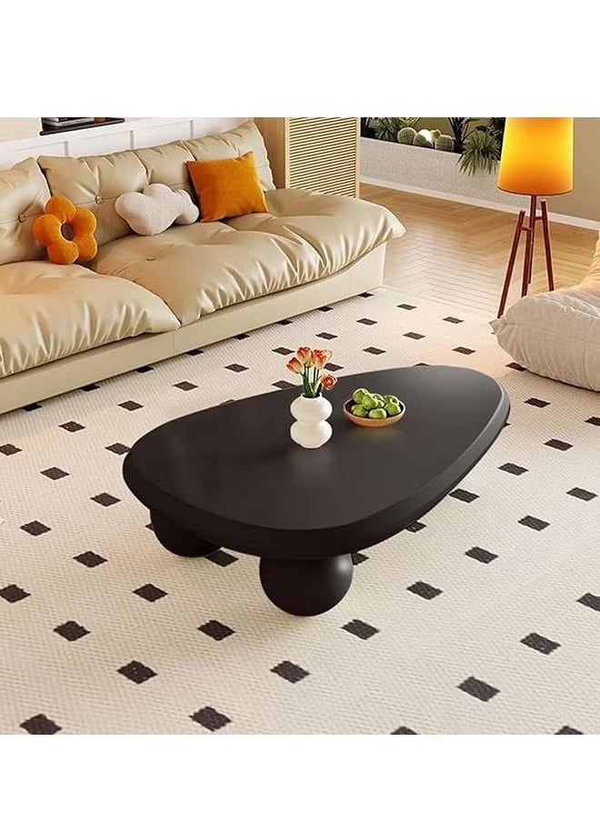 Generic Cloud Coffee Table Irregular Indoor End Table for Living Room Modern Coffee Table Free Shape Coffee Table with 3 Legs,White,120 * 80 * 35cm  - Image 3