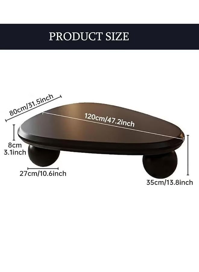 Generic Cloud Coffee Table Irregular Indoor End Table for Living Room Modern Coffee Table Free Shape Coffee Table with 3 Legs,White,120 * 80 * 35cm  - Image 4