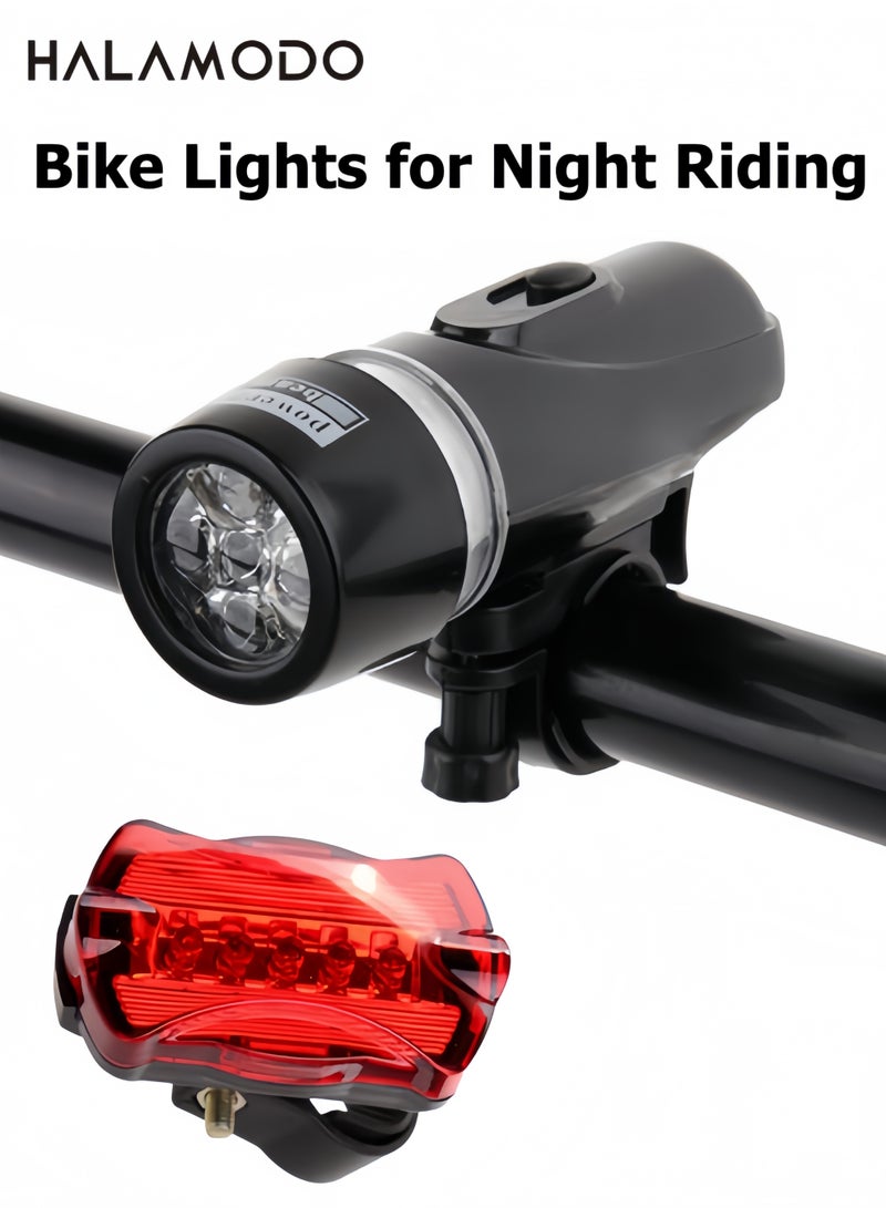 Solid Aircraft Bike Light Bright LED Bicycle Headlight with Tail Light Waterproof Mounts in Seconds NO Tools Requiredas Protection for Warning Secure Life - Image 1