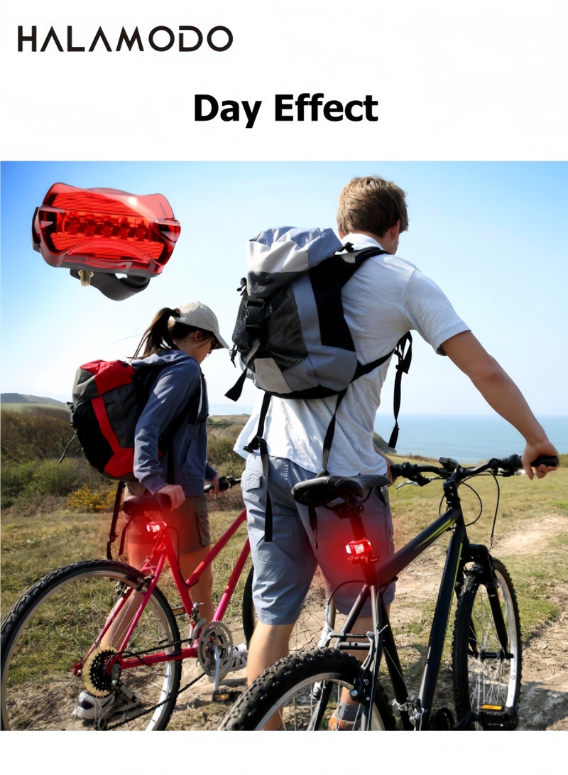 Solid Aircraft Bike Light Bright LED Bicycle Headlight with Tail Light Waterproof Mounts in Seconds NO Tools Requiredas Protection for Warning Secure Life - Image 5