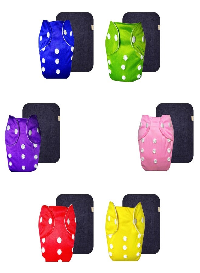 Dumbledo Lite Cloth Diaper with Black Insert (Pack of 6) | Soft & Gentle | Leakproof | Travel Friendly | Perfect for Indian Summers | 3 Months - 2 Years | Unisex Baby - Image 1