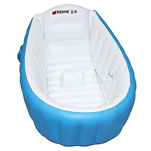 SuperLi Inflatable Baby Bathtub, Kid Infant Toddler Infant Newborn Inflatable Foldable Shower Pool (Blue) - Image 2