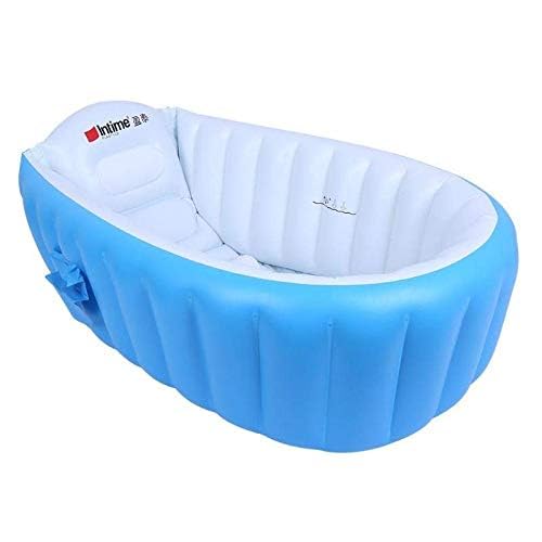 SuperLi Inflatable Baby Bathtub, Kid Infant Toddler Infant Newborn Inflatable Foldable Shower Pool (Blue) - Image 3