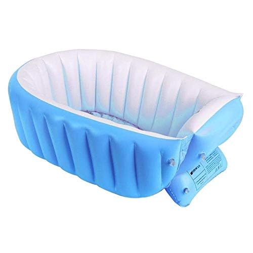 SuperLi Inflatable Baby Bathtub, Kid Infant Toddler Infant Newborn Inflatable Foldable Shower Pool (Blue) - Image 4