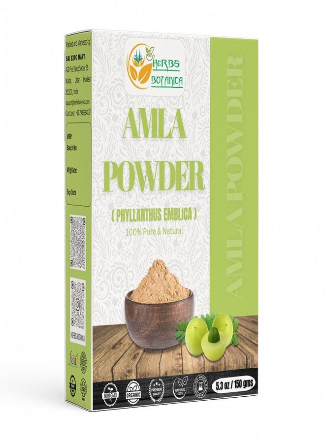Herbs Botanica Natural Amla Powder (Indian Gooseberry, Amalaki), Pure Natural Fruit Powder with Vitamin C for Hair Growth & Immune Support, Emblica Officinalis, 5.3 oz / 150 gm - Image 1