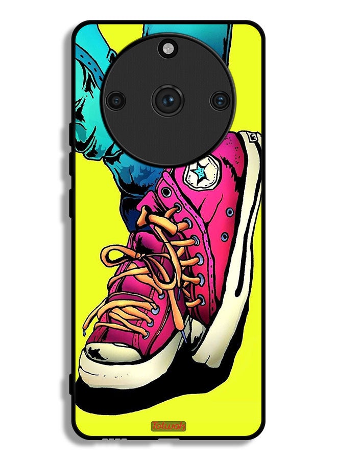 Tolwak Realme 11 Pro Plus Protective Case Cover Canva Shoes Art - Image 1