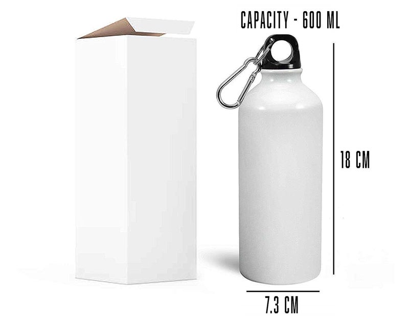 Happu Happu Printed Aluminium Sipper Water Bottle with Quotes Work Hard Dream Big Gift for Girls Boys Friends Collegues Relatives Employees Cute Stylish Sports Bottle 600 ML HP0705  - Image 4