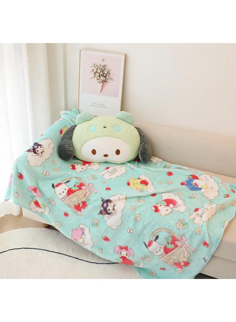 عام سانريو 2 في 1 وسادة أفخم بطانية pochacco هدية فتاة هدية مكتب هدية عيد ميلاد - Image 1