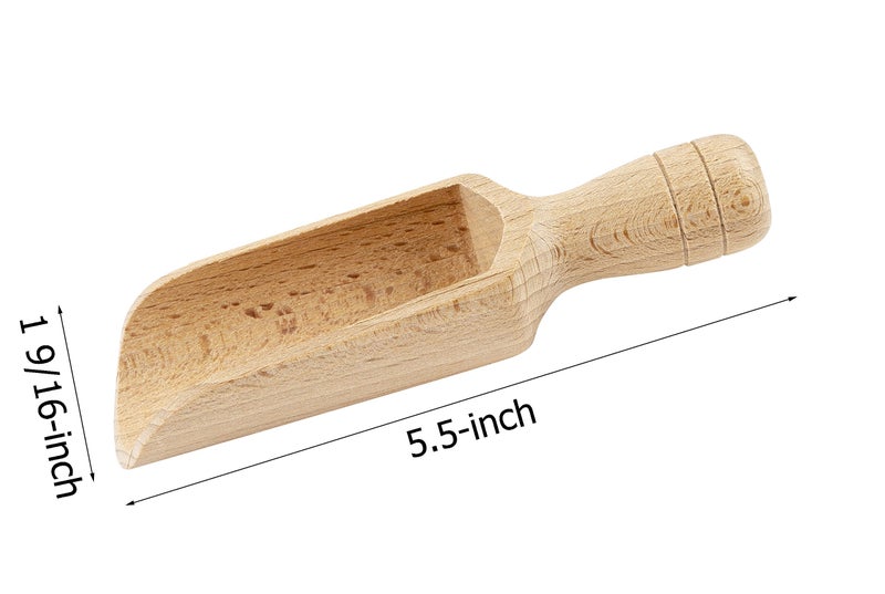 BICB 100% Beechwood Scoop, 5.5â€³ â€“ Durable Natural Wooden Spoon for Coffee, Sugar, Flour & Bath Salts - Image 3