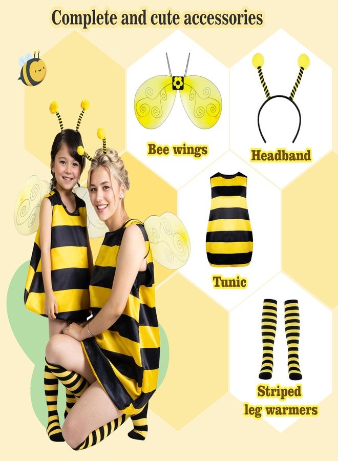 Fairycece Toddler Bumblebee Costume 2T Girl 3T 4T 5T Matching Outfit Toddler 4-6 6-8 10-12 kids - Image 2