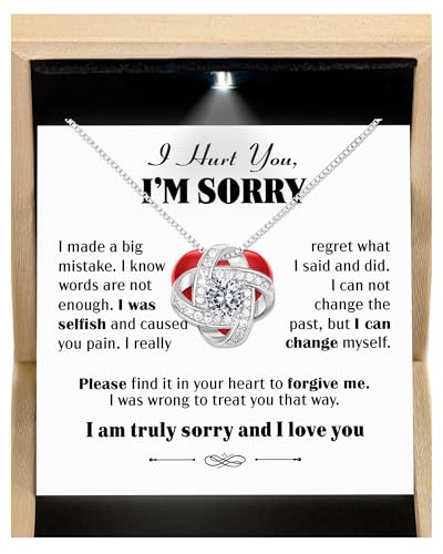 Larvincy I Love You Im Sorry Gift For Her Apology Gift For Her Wife Girlfriend Soulmate Forgive Me Necklace With Heartfelt Message In A Stunning Box Lets Start Over Love Necklace Present - Image 1