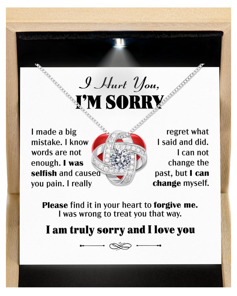 Larvincy I Love You Im Sorry Gift For Her Apology Gift For Her Wife Girlfriend Soulmate Forgive Me Necklace With Heartfelt Message In A Stunning Box Lets Start Over Love Necklace Present - Image 2