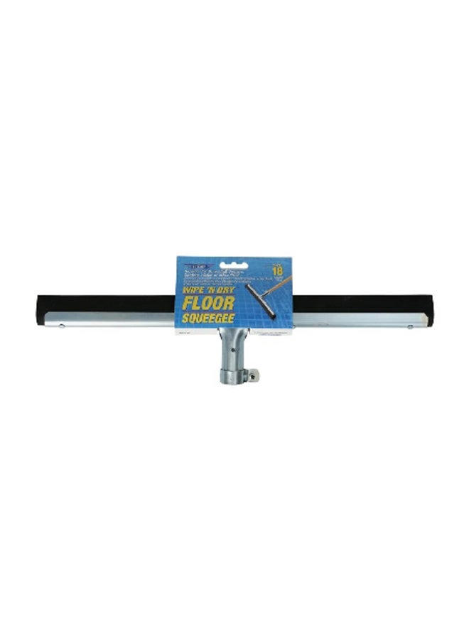ETTORE Single Blade Floor Squeegee with Rubber Silver and Black 18 Inch 610187 - Image 1