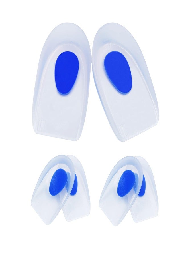 xiaopihou 4pack-Gel Heel Cups for Kid's SportTraction Shock Absorbing Lightweight/Kids Heel Cups for Heel Pain Sensitive Heels, Ankle Pain, Plantar Fasciitis, or Heel Spurs (Kid's 1-4) - Image 1