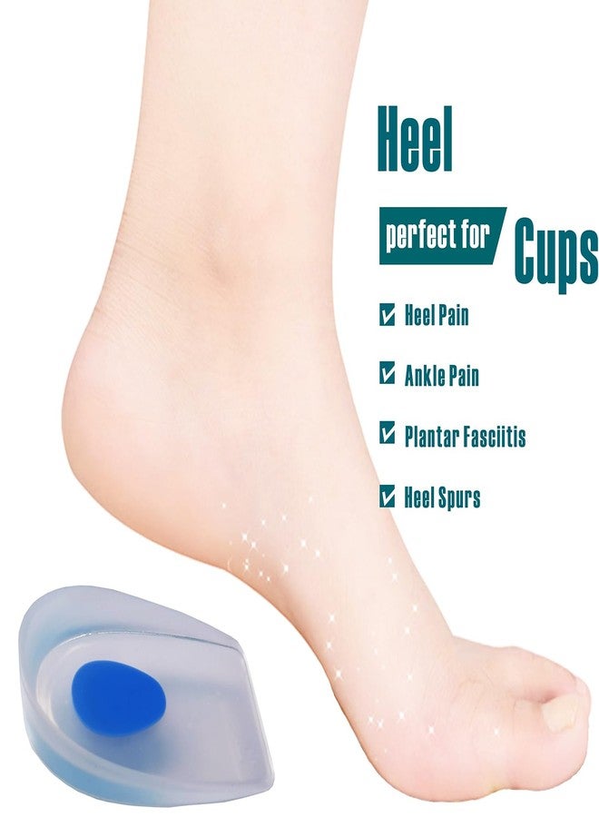 xiaopihou 4pack-Gel Heel Cups for Kid's SportTraction Shock Absorbing Lightweight/Kids Heel Cups for Heel Pain Sensitive Heels, Ankle Pain, Plantar Fasciitis, or Heel Spurs (Kid's 1-4) - Image 2