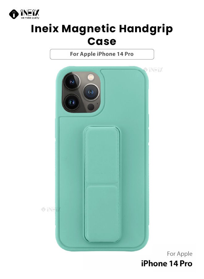 إينيكس جراب حماية 3 في 1 مغناطيسي ذو مسند للهاتف وسوار لأصابع اليد لهاتف  أبل آيفون 14 برو نعناعي - Image 1