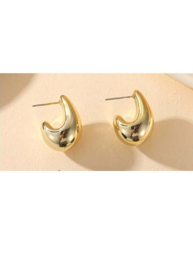 Water Drop Gold Earring Set - Image 2